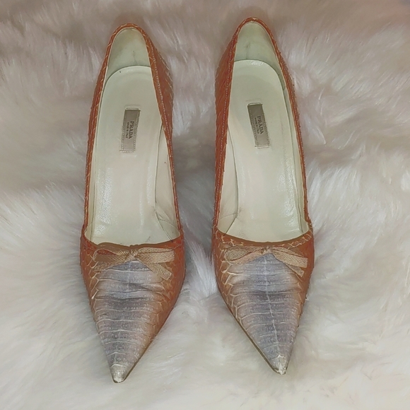 Prada Snake Skin Sz 9 - Picture 1 of 8